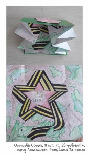 Осинцева София, 11 лет, «С 23 февраля!»